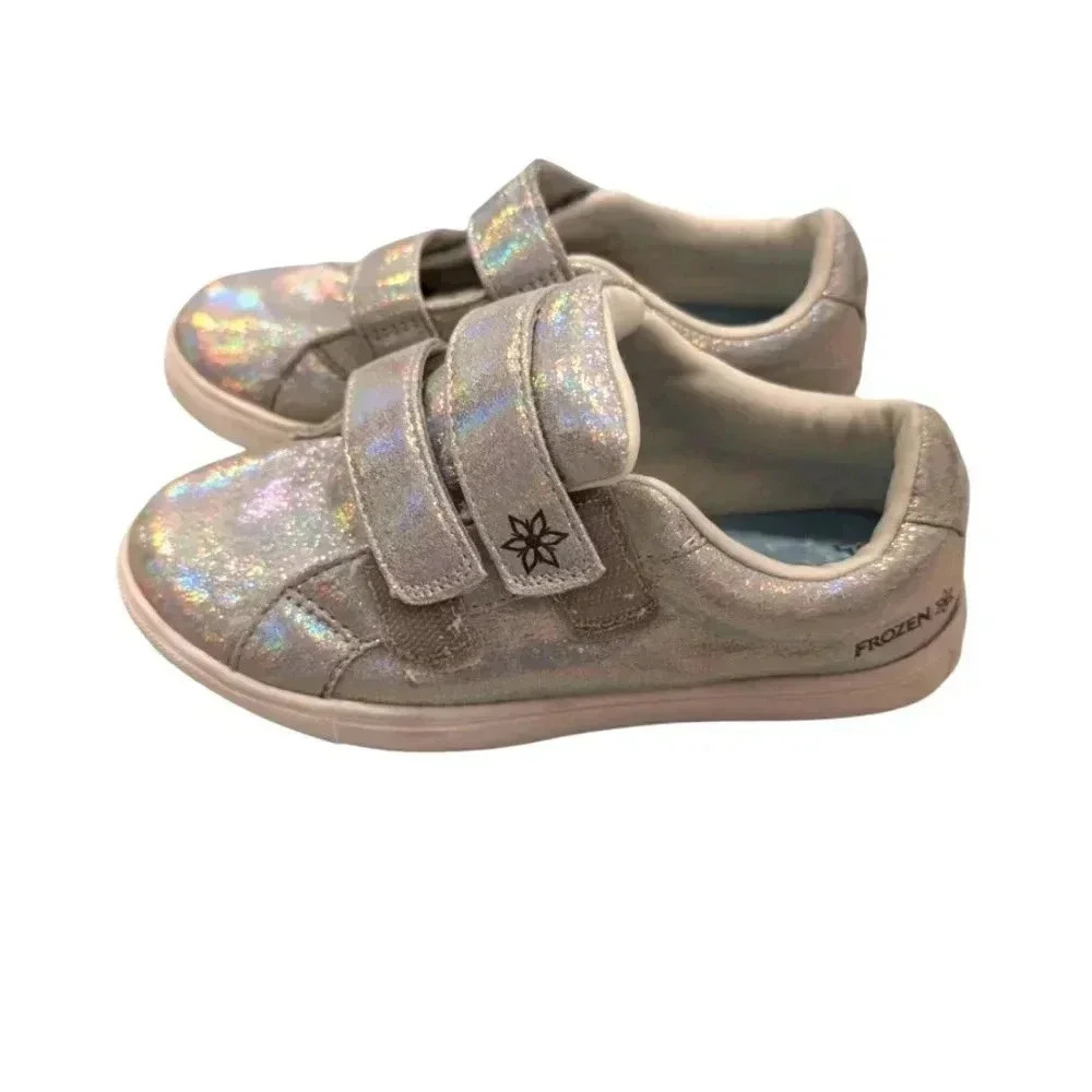 Frozen Iridescent Girls' Toddler Frozen Double Strap Casual 12.5 Regular - Picture 1 of 10